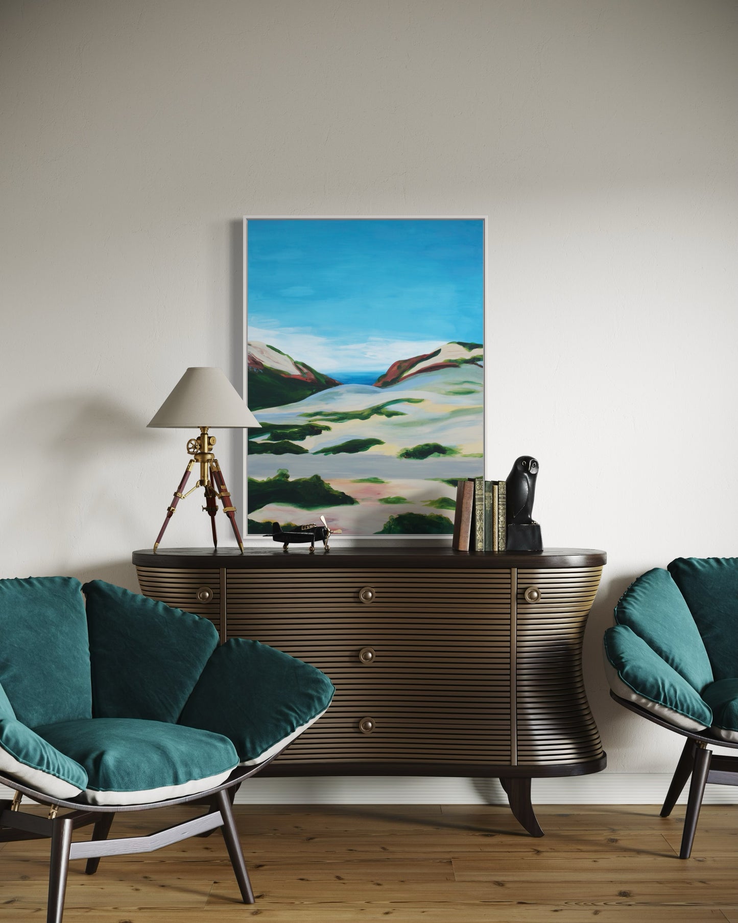 "Marina Dunes, Monterey," 30"x40" – Acrylic Original - Design with Ali, LLC