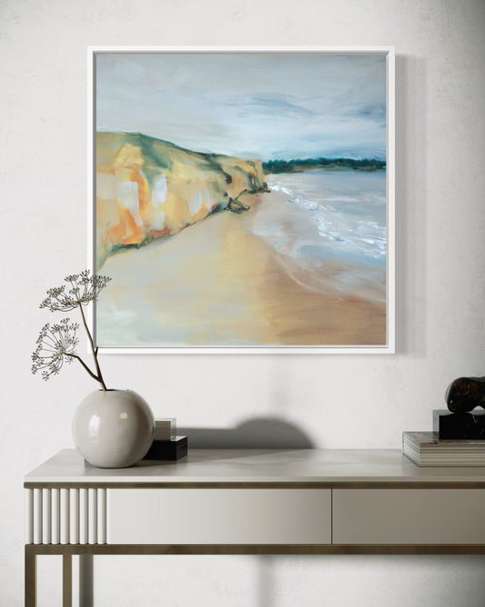 "Capitola Beach," 24"x24" – Acrylic Original - Design with Ali, LLC