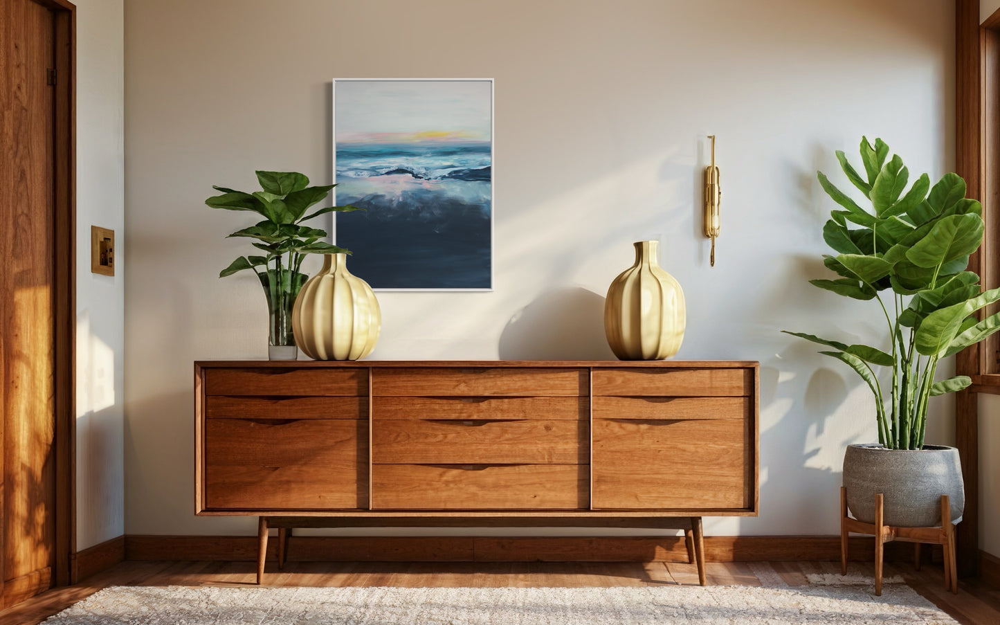 "Thousand Steps, Laguna Beach," 30"x40" – Acrylic Original - Design with Ali, LLC