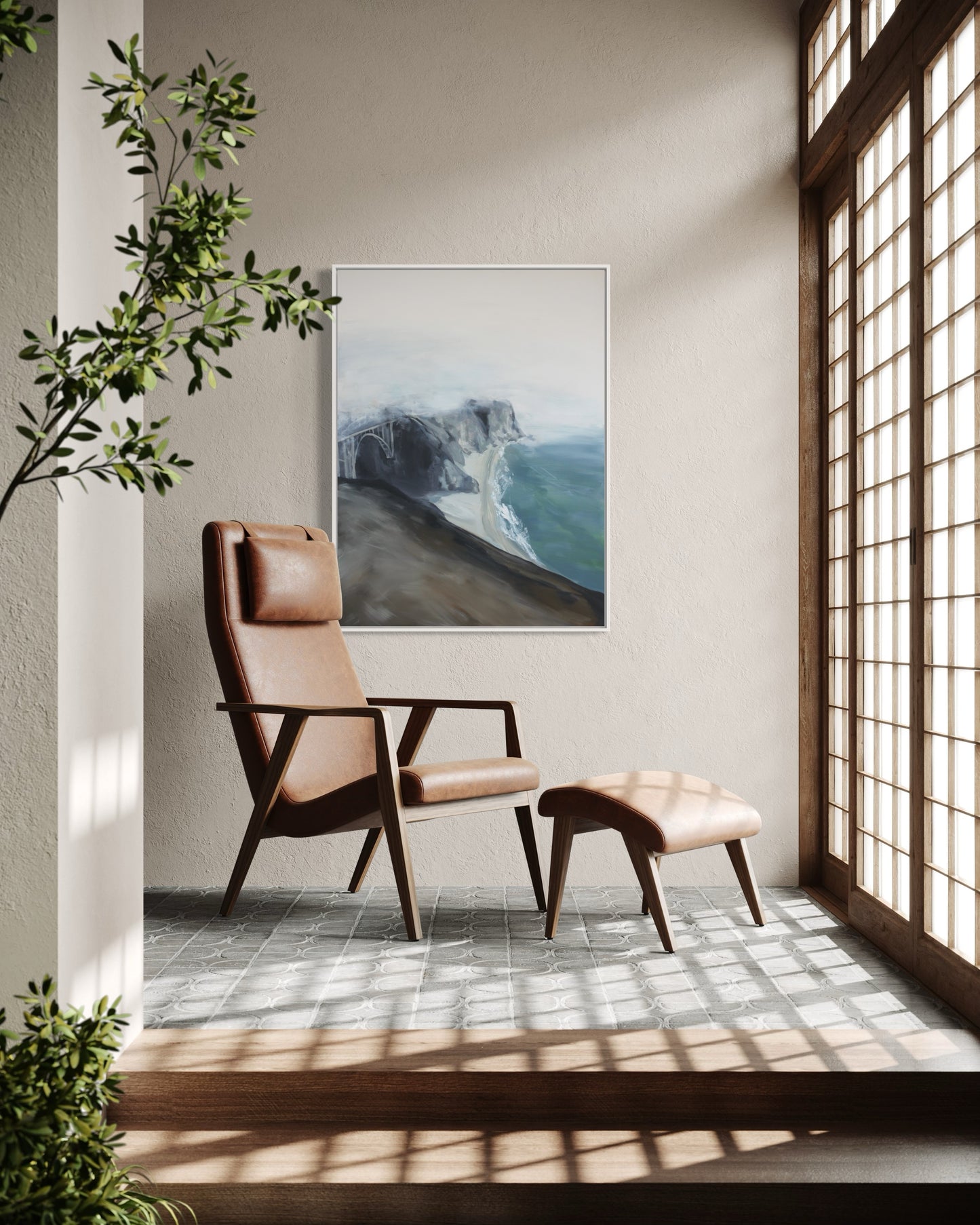 "Bixby Bridge, Big Sur," 30"x40" – Acrylic Original - Design with Ali, LLC