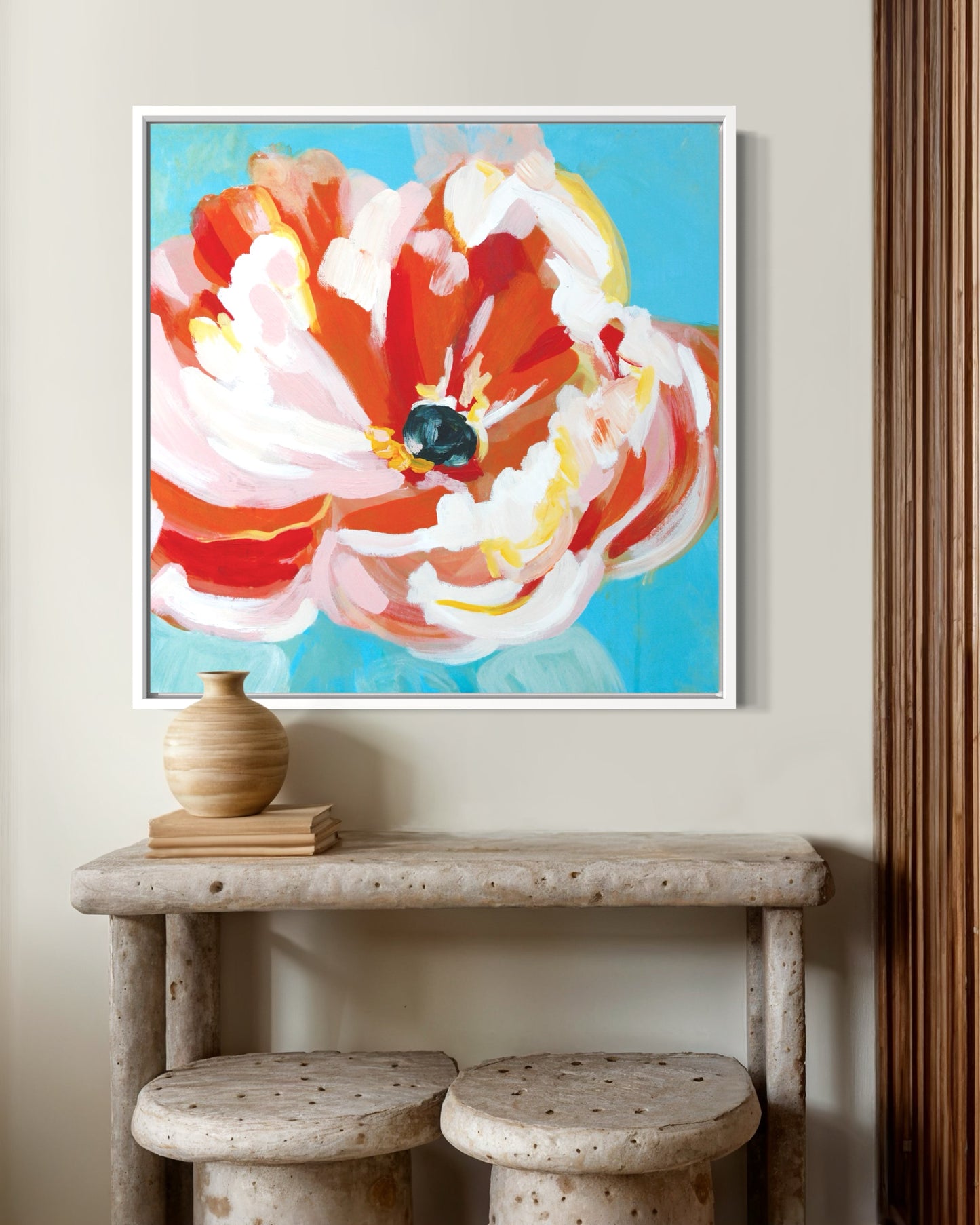 "Joyful Bloom" 20"x20" – Acrylic Original - Design with Ali, LLC