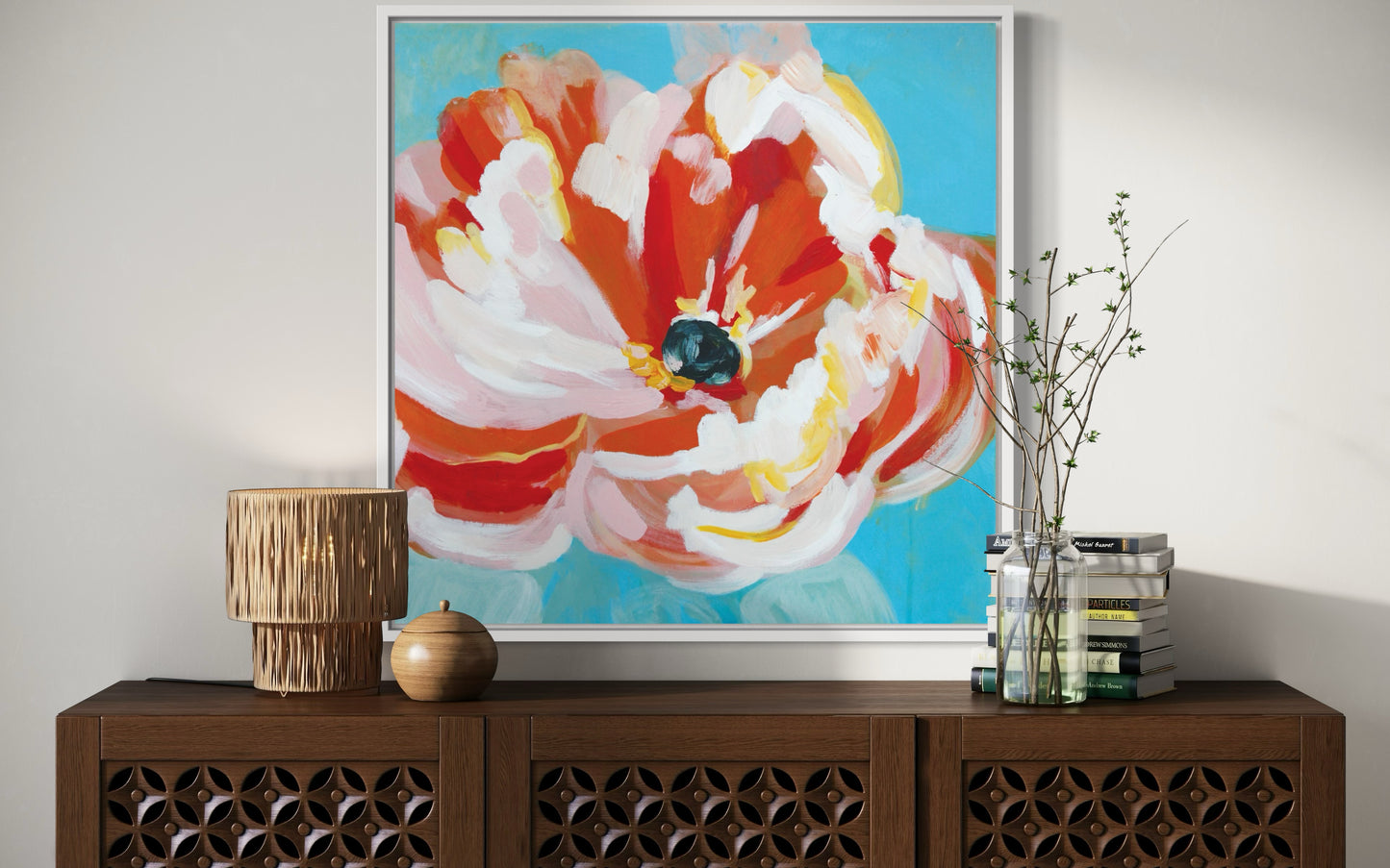 "Joyful Bloom" 20"x20" – Acrylic Original - Design with Ali, LLC