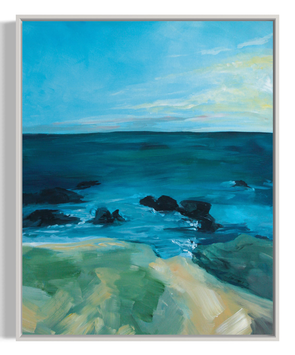 "Moonstone Beach, Cambria," 24"x30" – Acrylic Original - Design with Ali, LLC