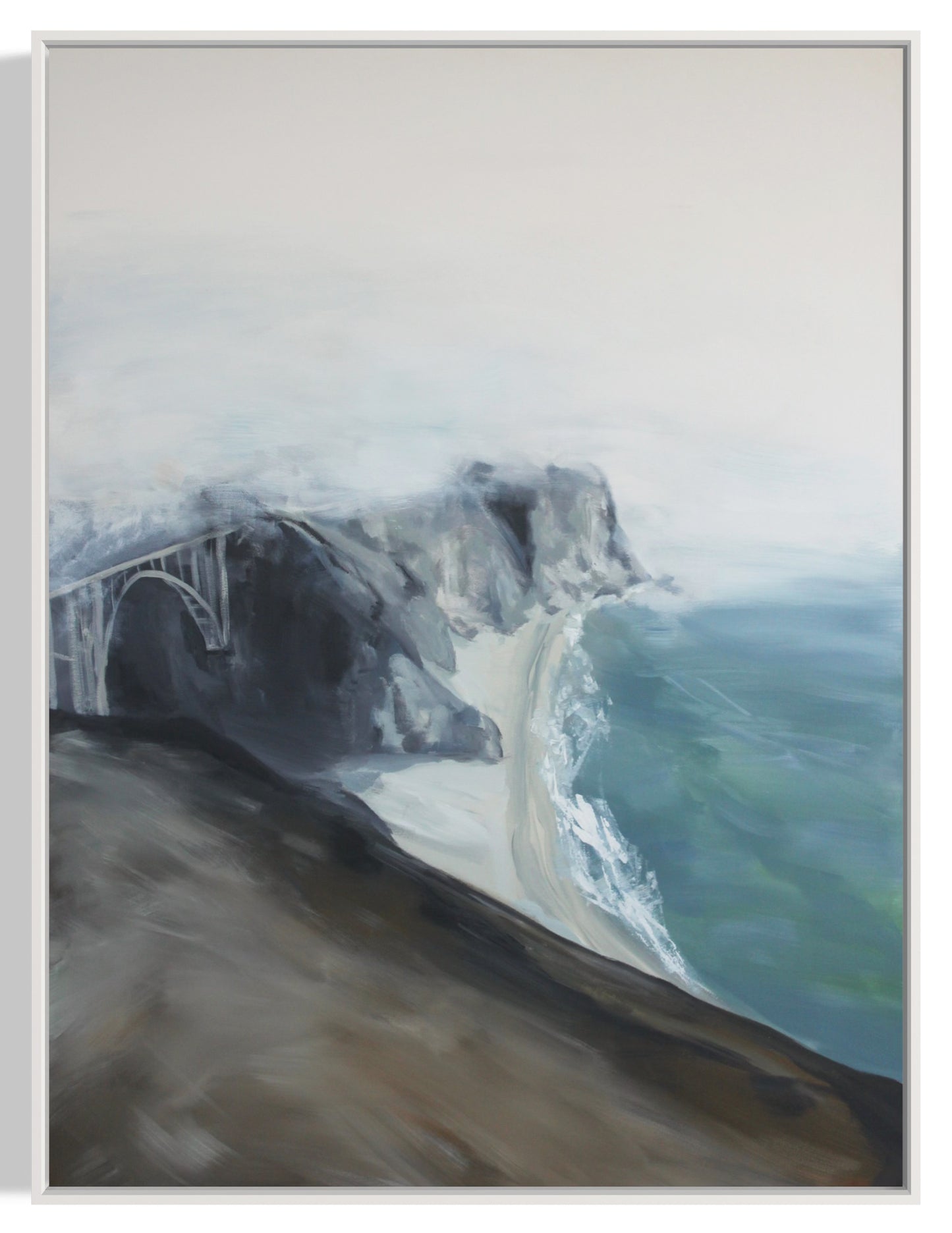 "Bixby Bridge, Big Sur," 30"x40" – Acrylic Original - Design with Ali, LLC