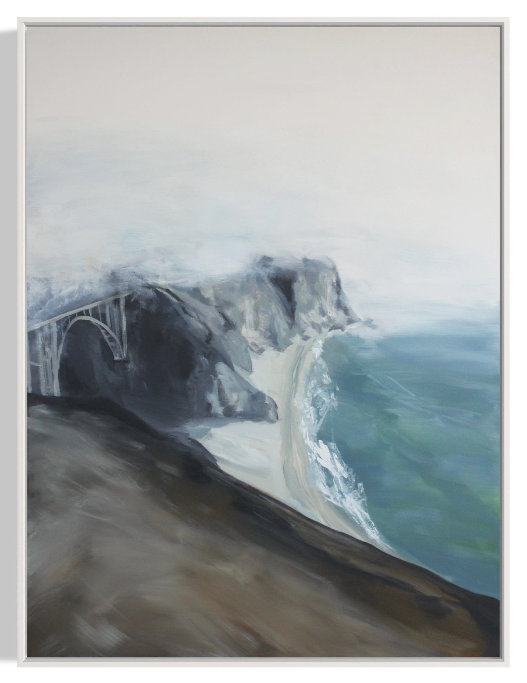 "Bixby Bridge, Big Sur," 30"x40" – Acrylic Original - Design with Ali, LLC
