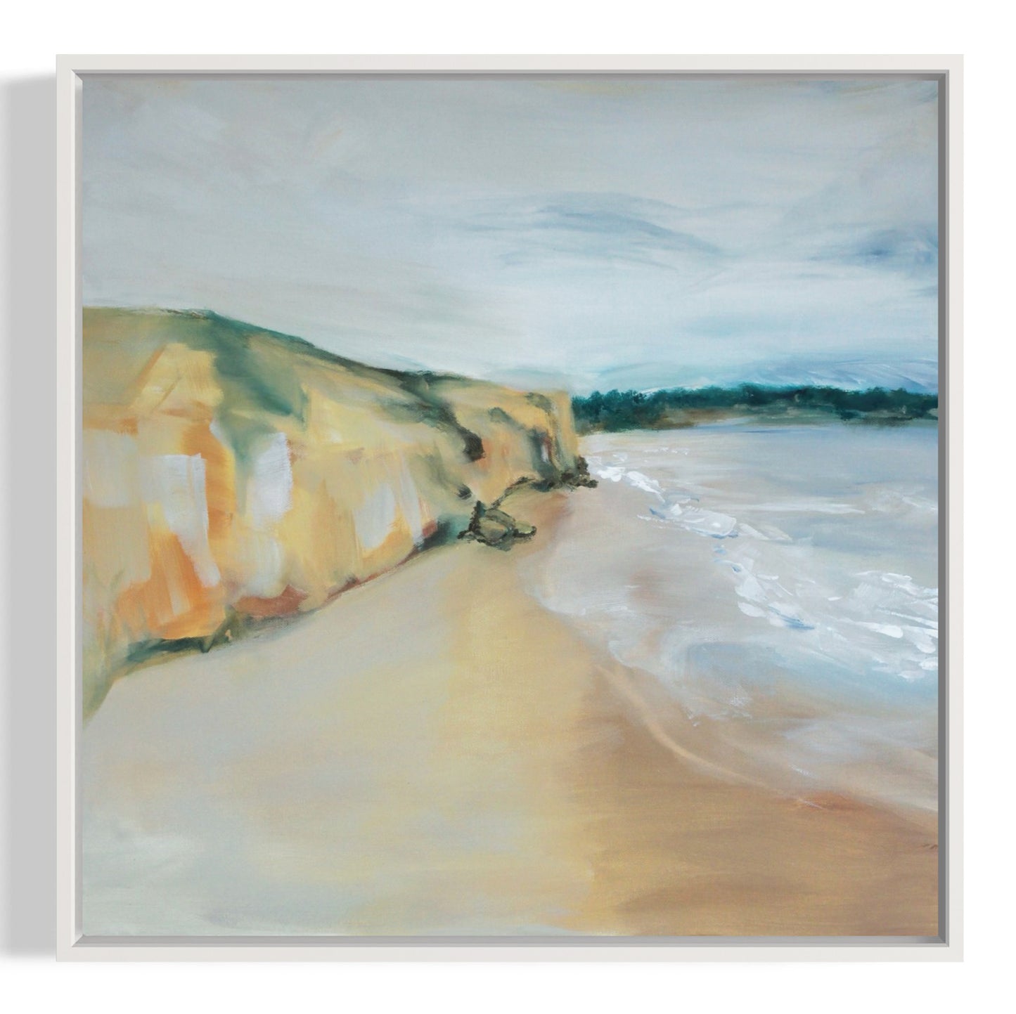 "Capitola Beach," 24"x24" – Acrylic Original - Design with Ali, LLC