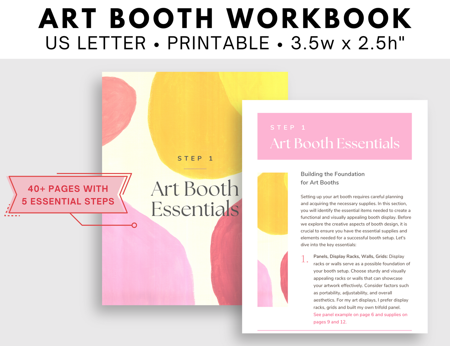 Workbook: How to Create an Art & Craft Booth Display - Design with Ali, LLC