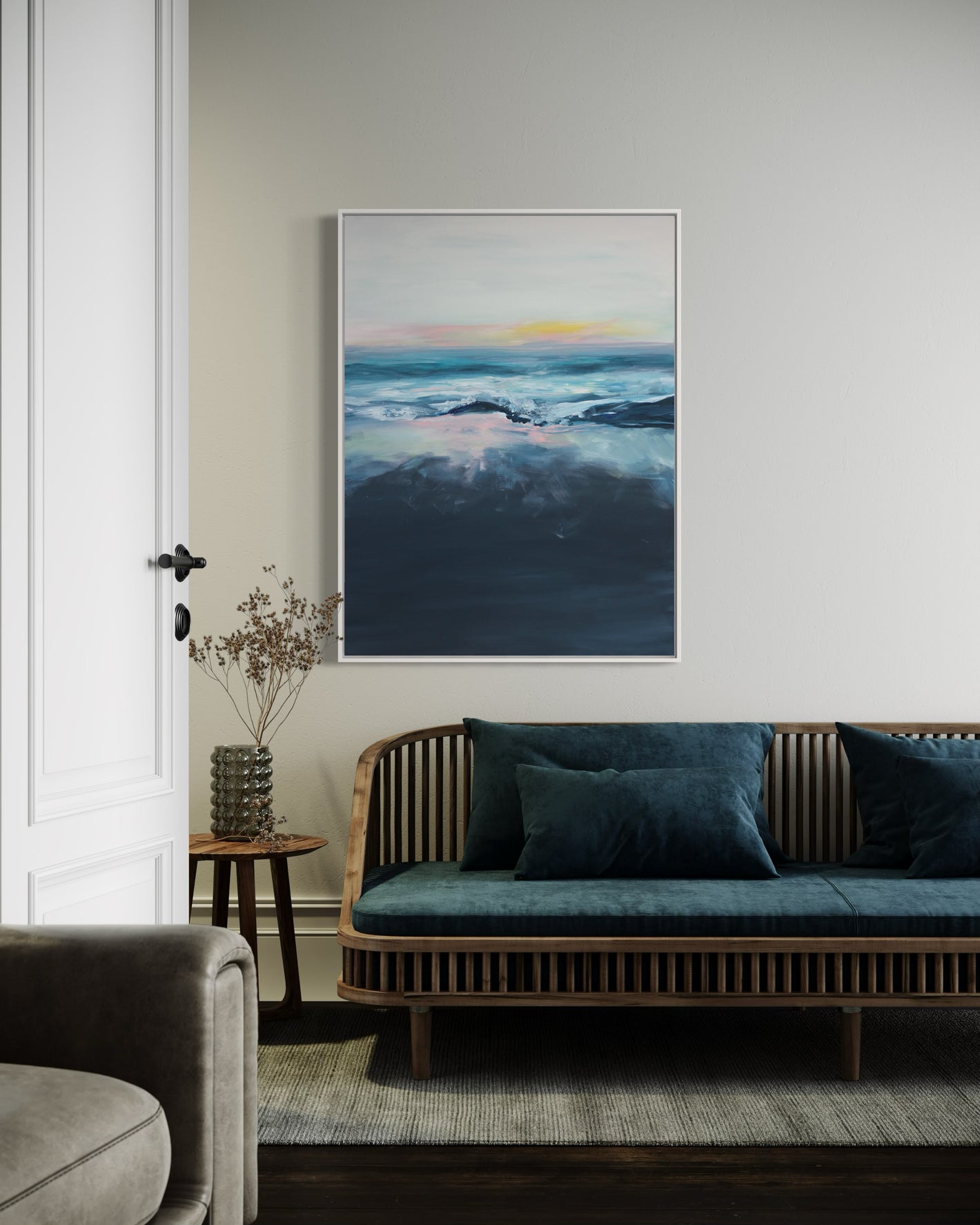 "Thousand Steps, Laguna Beach," 30"x40" – Acrylic Original - Design with Ali, LLC